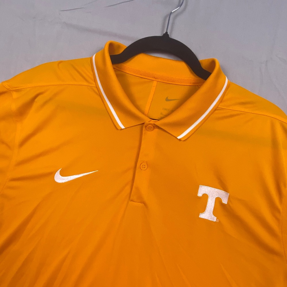 Nike Tennessee Volunteers Dri-FIT Polo Shirt Men XL Orange Polyester Golf Sports